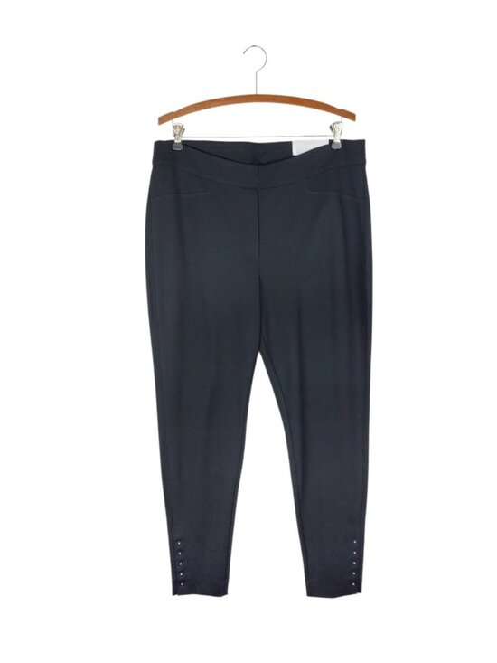 Chico's Pants - Chicos NWT Black Ponte Rivet Stud Legging Pull On Pants Womens 3/US 16